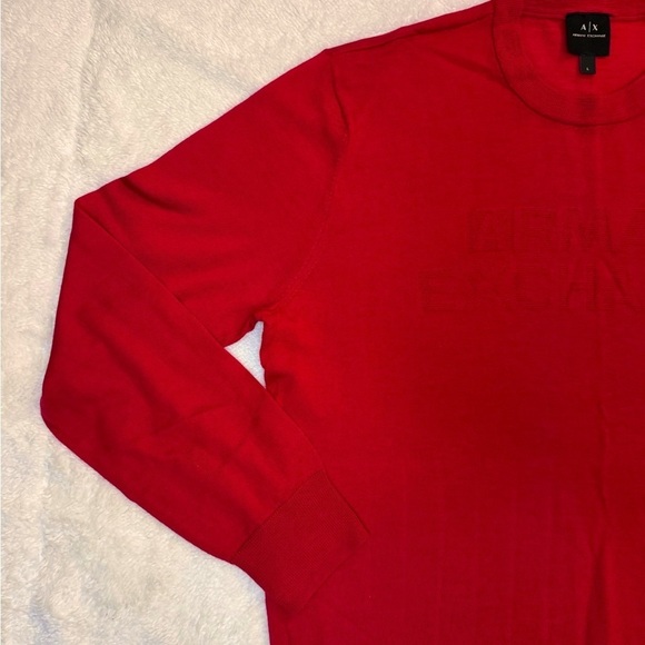 Armani Exchange Men’s Long Sleeve Sweater Size Large- Color - Red - Picture 7 of 7